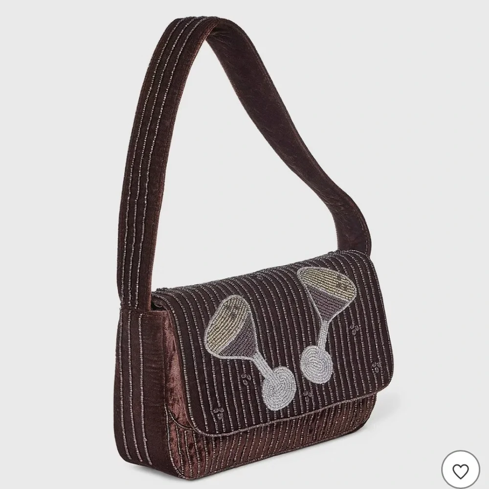 A New Day Espresso Martini brown velvet bag - Picture 4 of 12